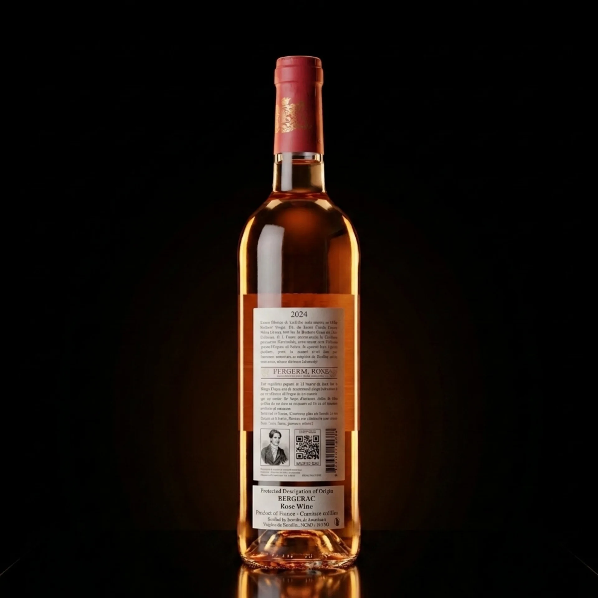 Château Perrou Rosé label detail