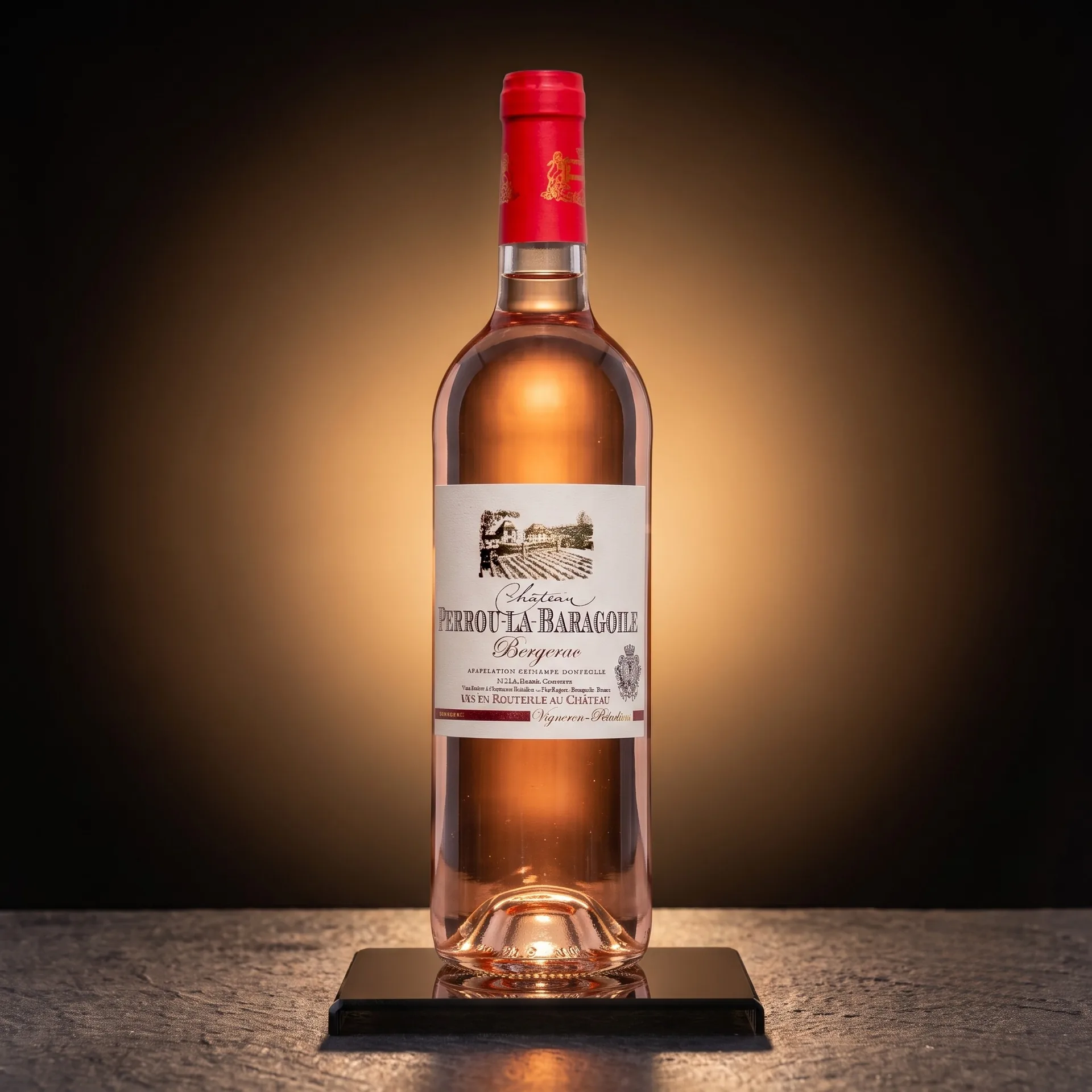 Bottle of Château Perrou Rosé