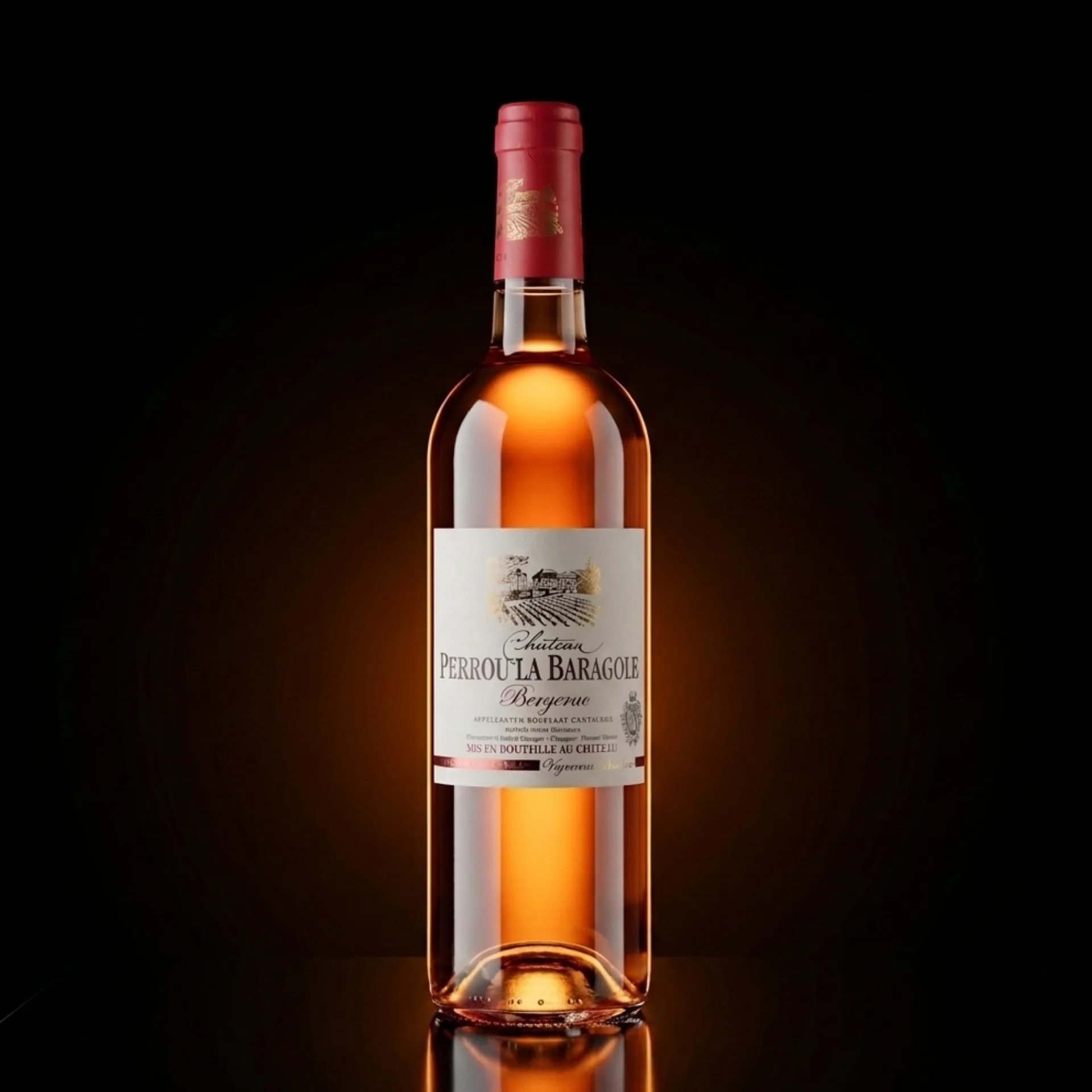 Bottle of Château Perrou Rosé